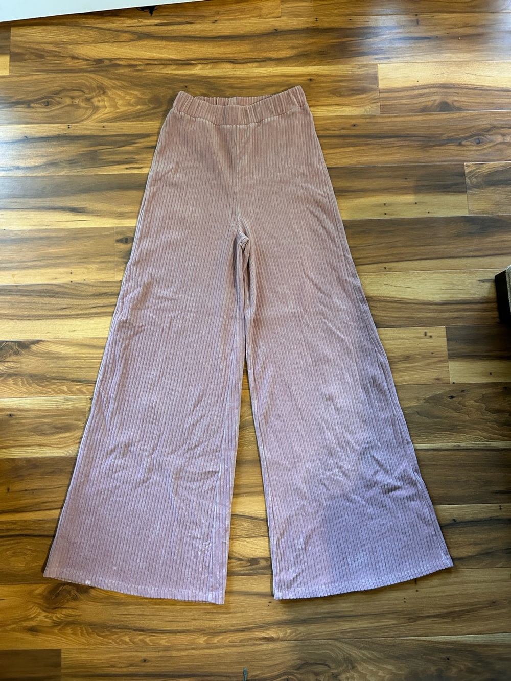 Free People Blush Corduroy Wide-Leg Pull-On Pants
